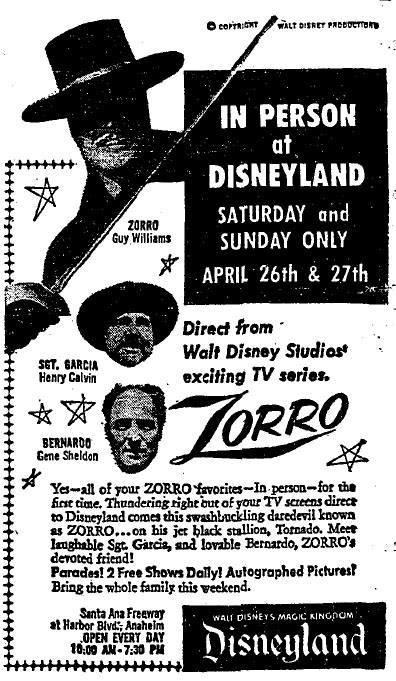 Zorro Days at Disneyland (video)