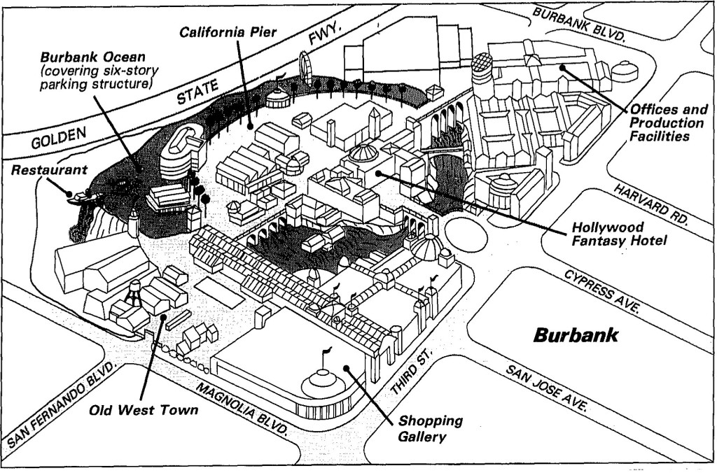 Map of Burbank Disney-MGM Studio Backlog